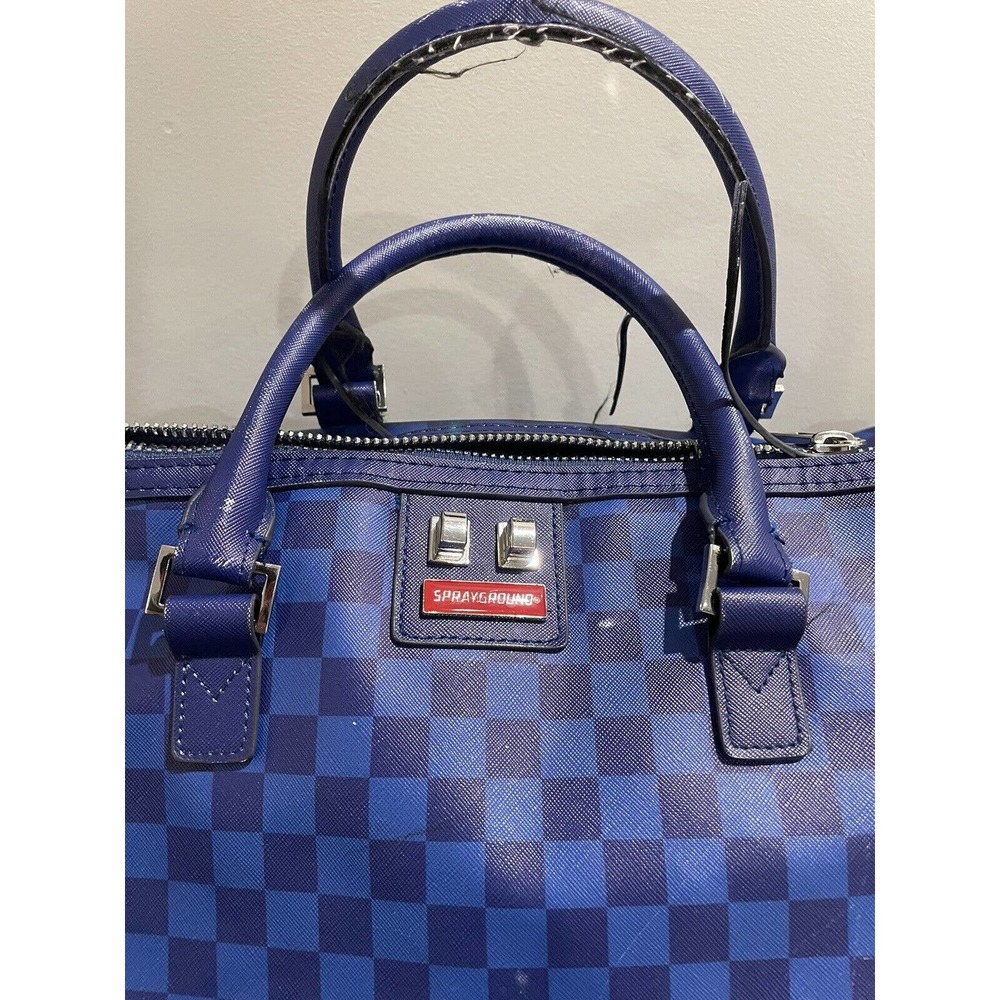 BROKEN ZIPPER Spray ground Sharks in Paris Duffel/Carry on Bag Blue - Picture 2 of 10